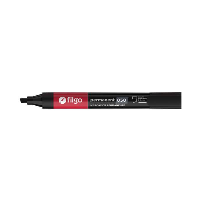 Marcador Filgo 050 Permanente Pta Bisel Negro