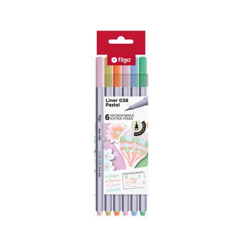 Microfibra Filgo 038 Liner 0.4Mm Estuche Pastel X 6 Unid