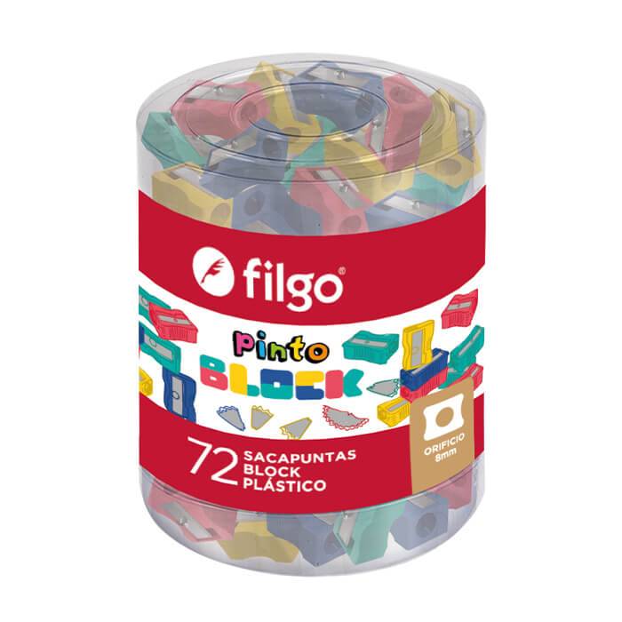 Sacapuntas Filgo Pinto Plastico Tubo X 72 Unid