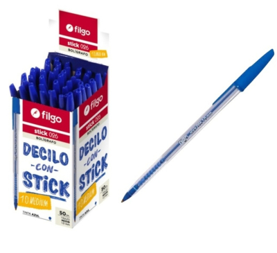 Boligrafo Filgo Stick 026 Pta 1Mm Azul Caja X 50 Un