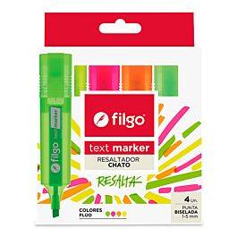 Resaltador Filgo Estuche X 4 Un Text Marker Fluo Sw-Txm