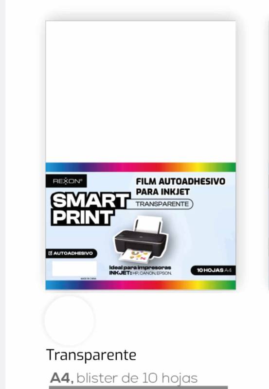 Film Autoadhesivo Transp A4 X 10 Unid