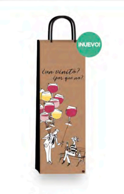 Bolsa P/Regalo Romipack Flor De Vino 14X40