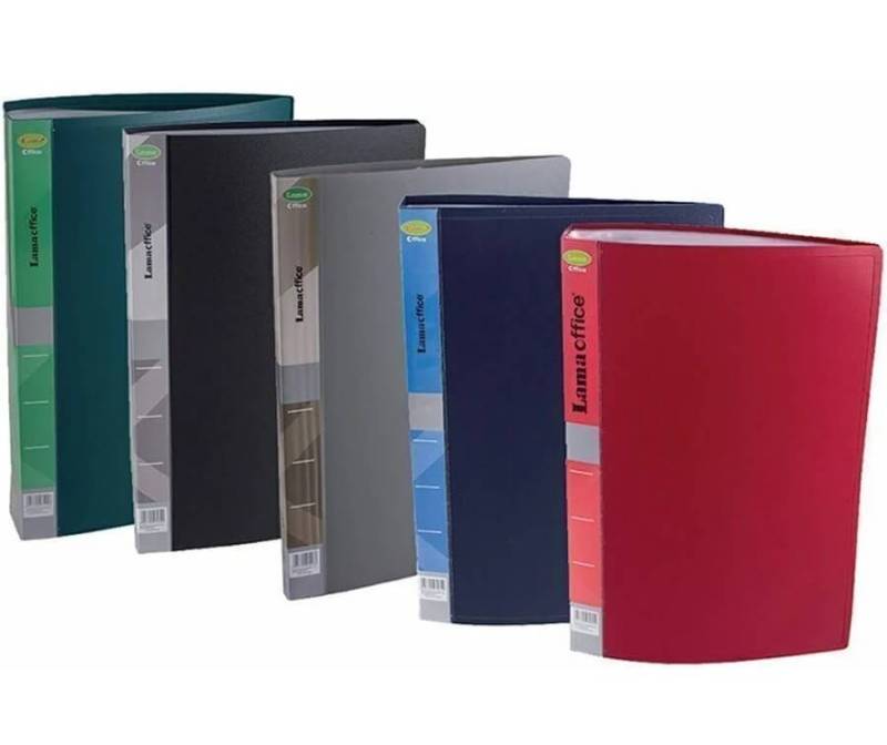 Carpeta A4 C/Folios X 60 T/Plast Lama Fm60 Verde/Rojo/Gris