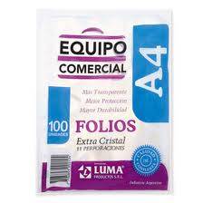 Folio Luma A4 X 100 Polipropileno Equipo Comercial