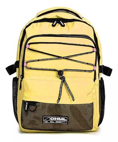 Mochila Chimola Elasticos Fs39 Amarillo Espalda 18´