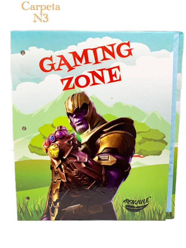 Carpeta Cartone 3Ø40Mm Escolar Benjule Gaming Zone