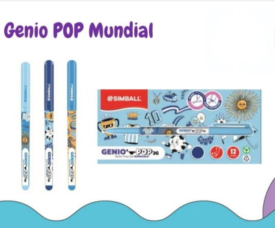 Lapicera Roller Simball Genio 2G Borrable Pop Mundial