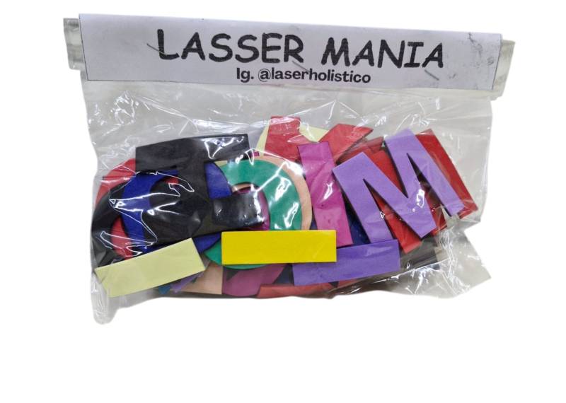 Goma Eva Letras Abecedario 5 Cm Medianos Bolsa X 80