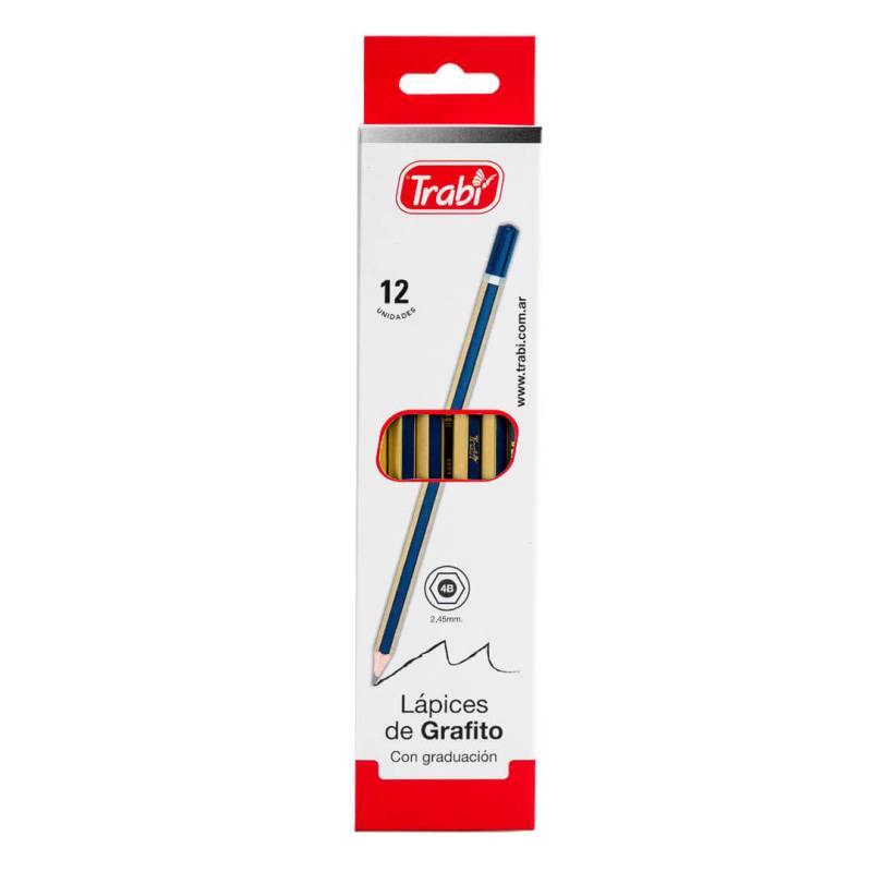Lápiz Grafito Trabi Graduación 6B Caja X 12 Unid