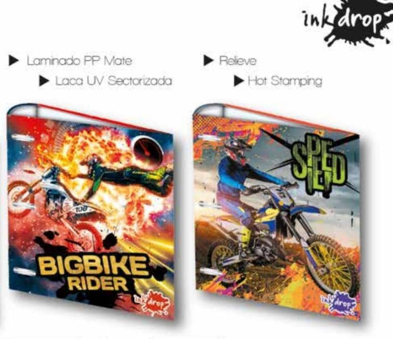 Carpeta 3Ø40Mm Inkdrop Motocross 300091