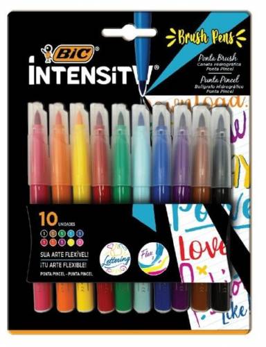 Marcadores Bic Intensity Brush X 10 Colores 970926  