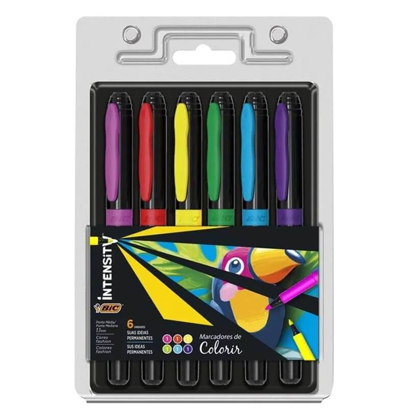 Marcadores Bic Intensity Estuche X 6 Colores 9309533