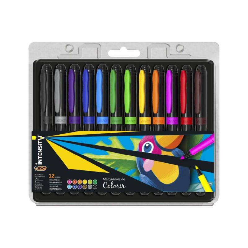 Marcadores Bic Intensity Estuche X 12 Colores 9309535