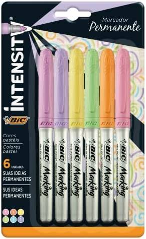 Marcadores Bic Intensity Permanente X 6 Pastel 133578