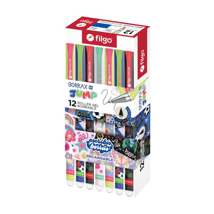 Lapicera Roller Filgo Borrax Jump Borrable Azul