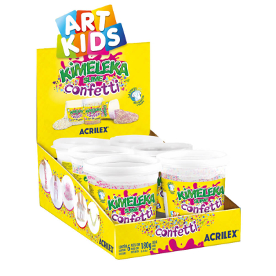 Masa Kimeleka Slime Confetti Caja X 6 Unid