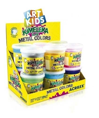 Masa Kimeleka Slime Metal 180 Gr Caja X 12 Unid