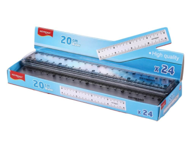Regla Escolar 20 Cm Keyroad Plastica Caja X 24 Un Kr990128