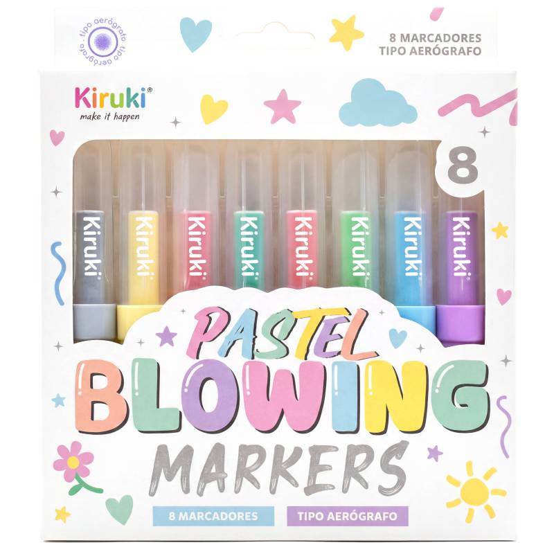 Marcadores Kiruki Blowing Pastel X 8 Colores 