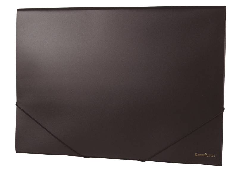 Carpeta 3 Solapas C/Elast 35X50 Plast  Lama Opaco Negro