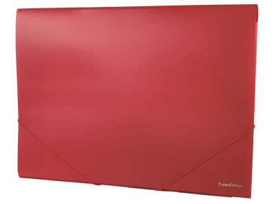 Carpeta 3 Solapas C/Elast 35X50 Plast  Lama Opaco Rojo