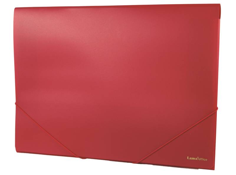 Carpeta 3 Solapas C/Elast 35X50 Plast  Lama Opaco Rojo