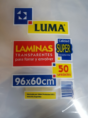Lamina Luma 96X60 Paq X 50 Unid