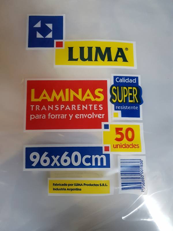Lamina Luma 96X60 Paq X 50 Unid