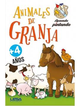 Libro Aprendo Pintando Animales De Granja Lesa Ed
