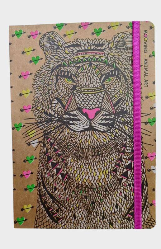 Libreta Mooving 14X20 C/Elast 60 Hj Animal Art