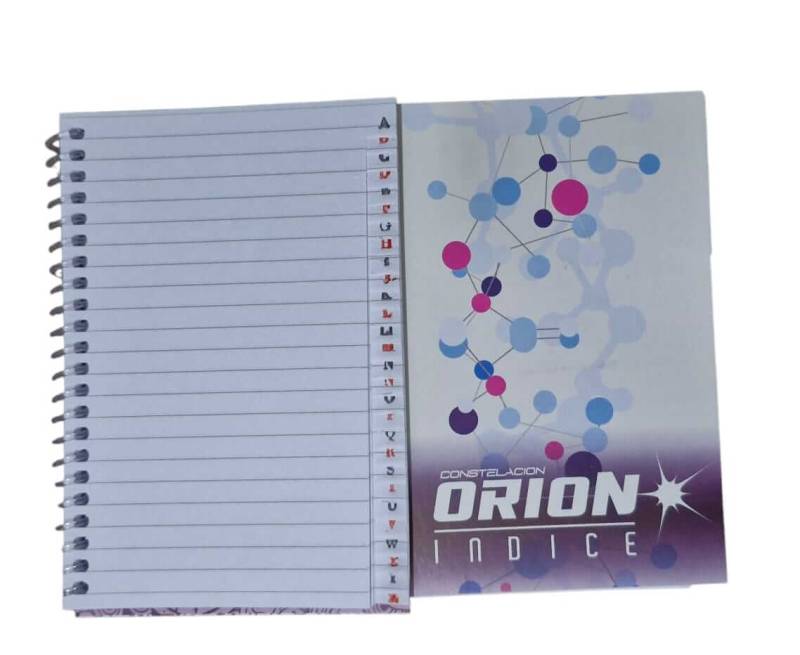 Libreta Orion C/Espiral C/Indice 4040 X 40Hjs