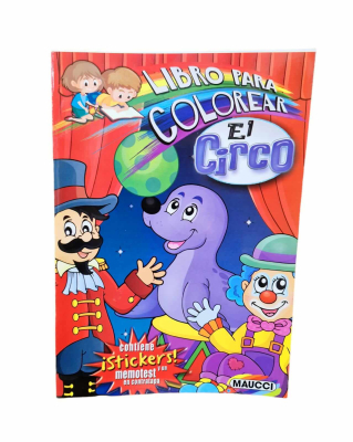 Libro Para Colorear Circo Con Stickers Y Memotest