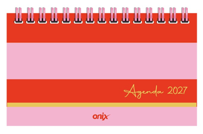 Agenda Onix 2027 C/Esp Pocket Lines 1 Rosa/Rojo Semanal Ag27D011