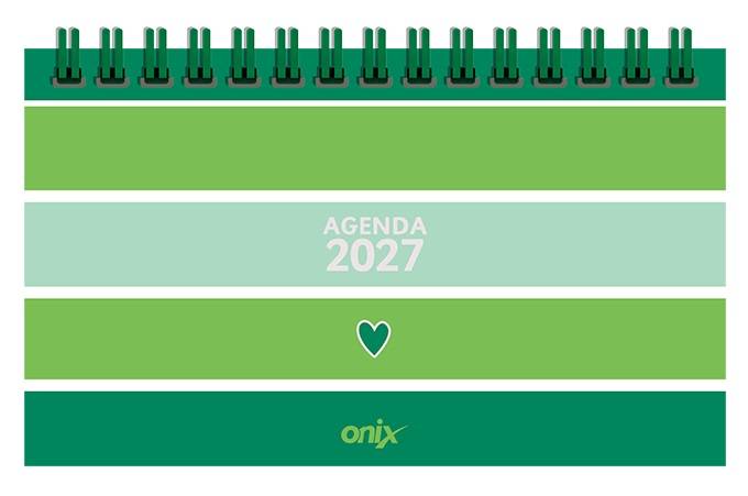 Agenda Onix 2027 C/Esp Pocket Lines 5 Verde Semanal Ag27D011