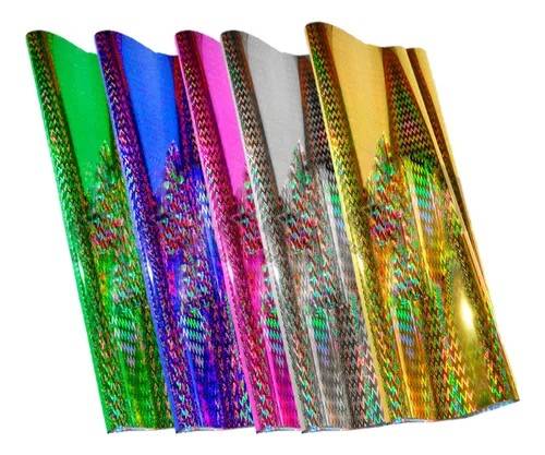 Papel De Regalo Holografico Fucsia Paq X 100
