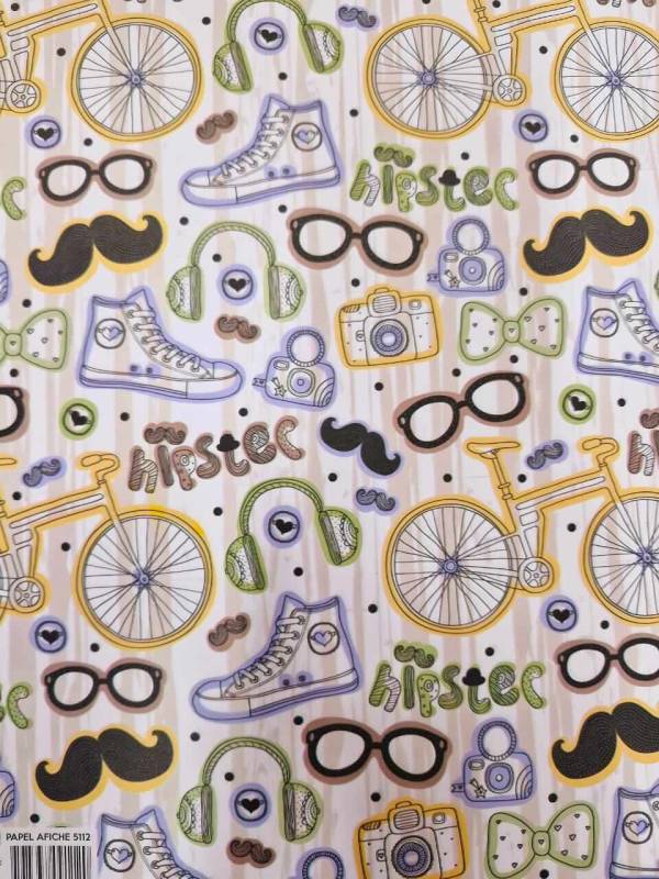 Papel Afiche Regalo Mag N°5112 Bici Bigote Paq X 10 Un