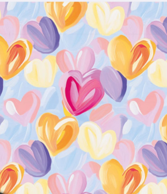Papel Afiche Regalo Mag N°5168 Florecer Corazones Paq X 10 Un