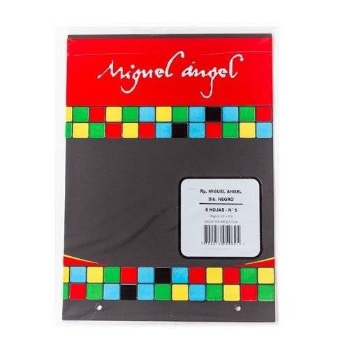 Repuesto P/Dibujo N° 6 Negro Miguel Angel 6 Hjs