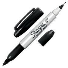 Marcador Doble Punta Sharpie Negro