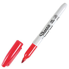 Marcador Sharpie Fino Permanente Rojo
