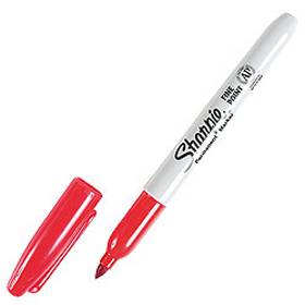 Marcador Sharpie Fino Permanente Rojo