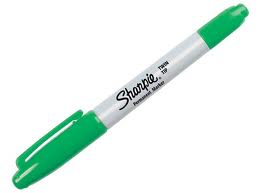 Marcador Doble Punta Sharpie Verde