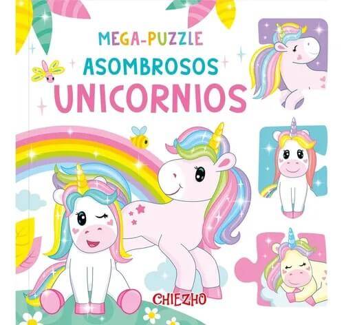 Libro Megapuzzle Asombrosos Unicornios Chiezho 30004