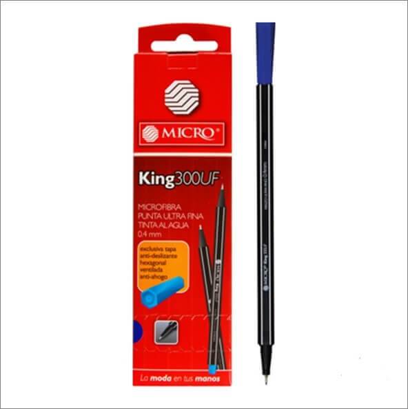 Microfibra Micro King 300Uf 0.4Mm Turquesa Caja X 10 Unid