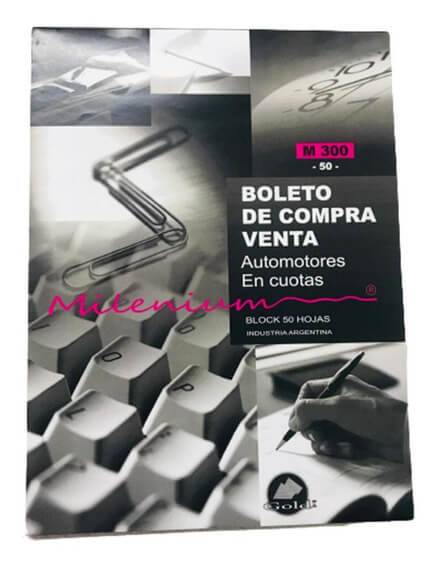 Talonario Compra Venta Automovil En Cuotas 7300S