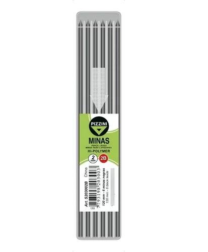 Minas Pizzini 2Mm 2B 120Mm Estuche X 6 Minas