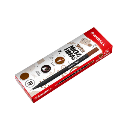 Microfibra Simball Sketch 0.4Mm Marron Caja X 10 Unid