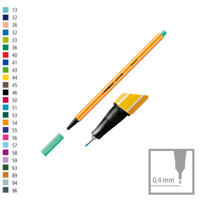 Microfibra Stabilo Point 88/13 Pta Metal 0,4Mm Verde Hielo