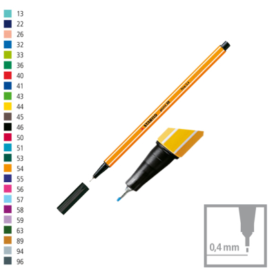 Microfibra Stabilo Point 88/46 Pta Metal 0,4Mm Negro